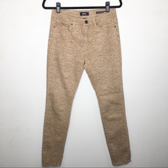 BDG Urban Outfitters High Rise Cigarette Ankle Snakeskin Jeans - Picture 2 of 12